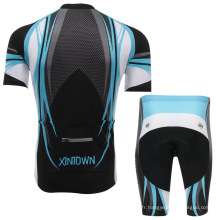 Polyester de haute qualité personnaliser maillot de cyclisme à manches courtes